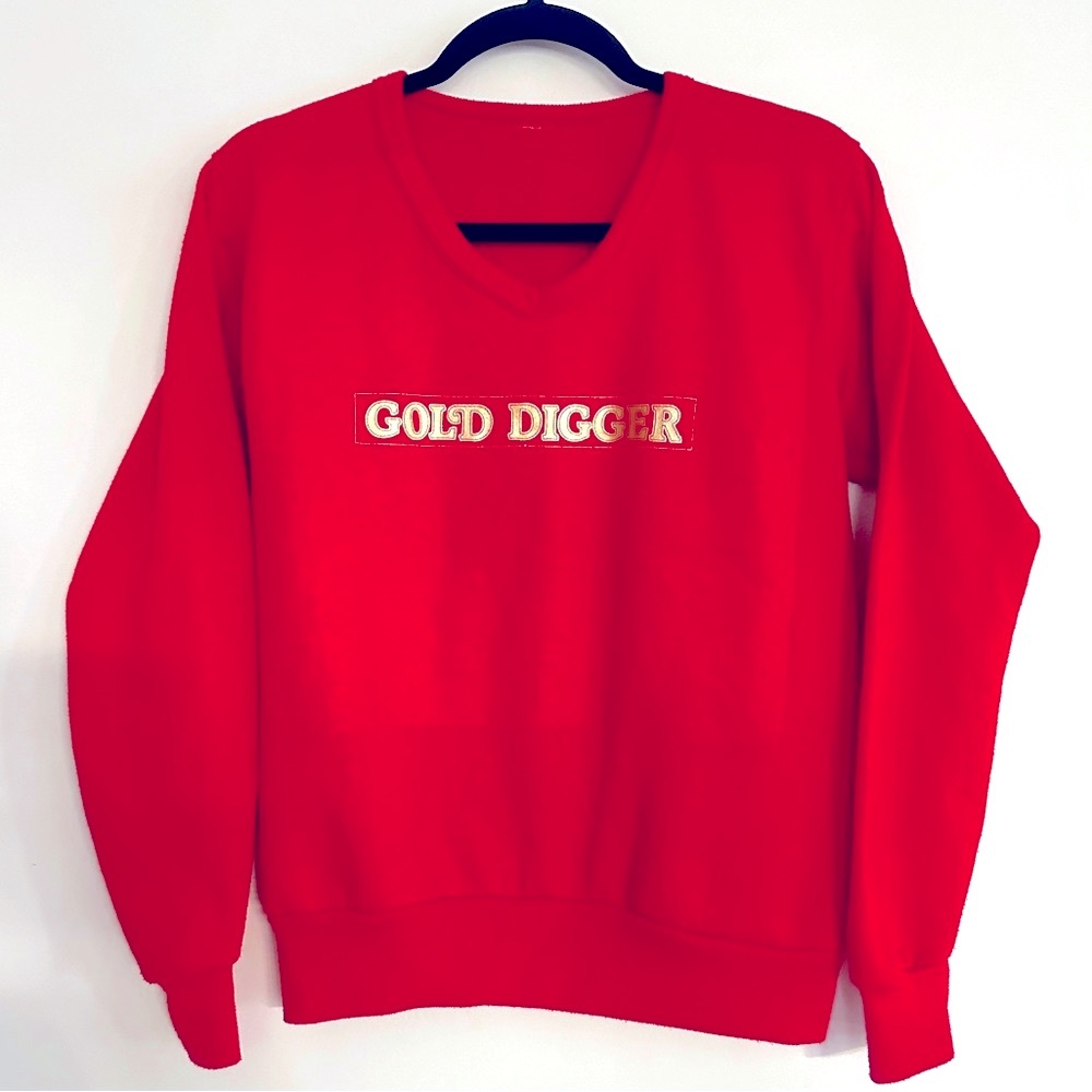 Vintage Red "Gold Digger Sweatshirt / NFL team 49er